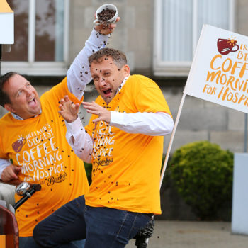 19/8/16 ***NO REPRO FEE*** On yer coffee trike! Mario Rosenstock and Davy Fitzgerald saddle up for Ireland’s Biggest Coffee Morning for Hospice 2016 Mario Rosenstock and legendary Clare manager, Davy Fitzgerald are calling on people across the country to get on board for Ireland’s Biggest Coffee Morning for Hospice together with Bewley’s on Thursday 15th September. Putting their barista skills to the test, the duo urged people to host a coffee morning or to share a cup of Bewleys’ coffee to support their local hospice and their vital work caring for people in their local communities nationwide. To get involved visit www.hospicecoffemorning.ie or call 1890 717 000. Mario Rosenstock said, “I’ve been delighted to be involved with the hospice for a few years now and in that time I've seen at first-hand the work they do and the care they give. To continue giving this care, hospice services across the country need vital funds and Ireland’s Biggest Coffee Morning for Hospice is the one day when everyone can get involved and help them to do just that. Whether you host a coffee morning of your own or visit a local coffee morning to enjoy a Bewley’s coffee, your support is key as every cup counts”. Pictured at the launch at Our Lady’s Hospice, Harold’s Cross were (l-r) Mario Rosenstock and Davy Fitzgerald Pic: Marc O'Sullivan